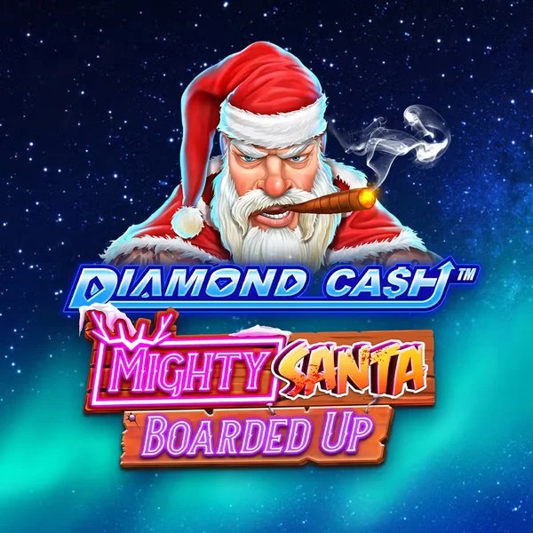 Diamond Cash Mighty Santa Boarded Up online game logo by Greentube on leovegascasino.gr